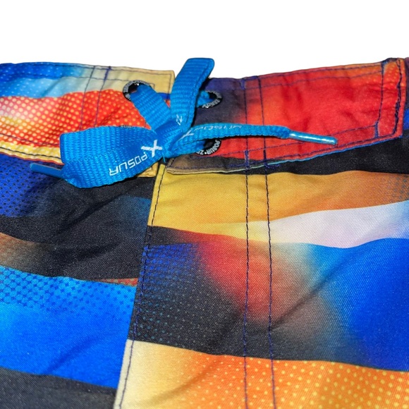 Zero Xposur Youth Boys Swim Trunks Size L-14-16 Multi Colored Swimsuit Swimwear - Picture 2 of 5